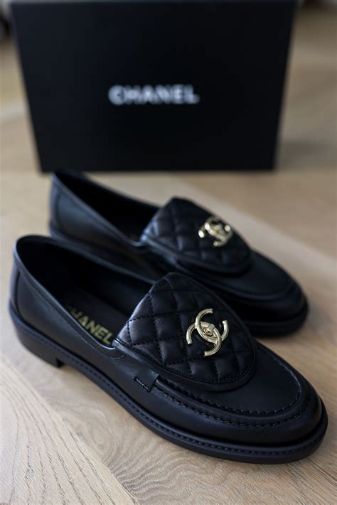 chanel lambskin loafers.